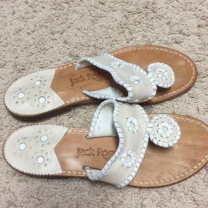 Tan Jack Rogers sandals in great used condition